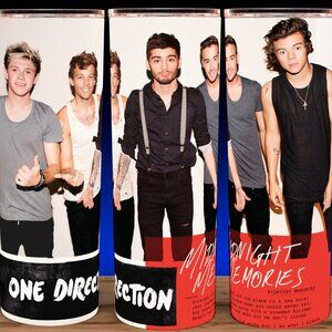 One Direction Midnight Memories Cup Mug Tumbler 20oz with lid and straw